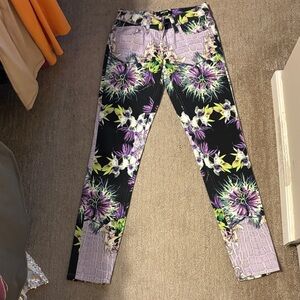 Just Cavalli Multicolor Floral Skinny Jeans